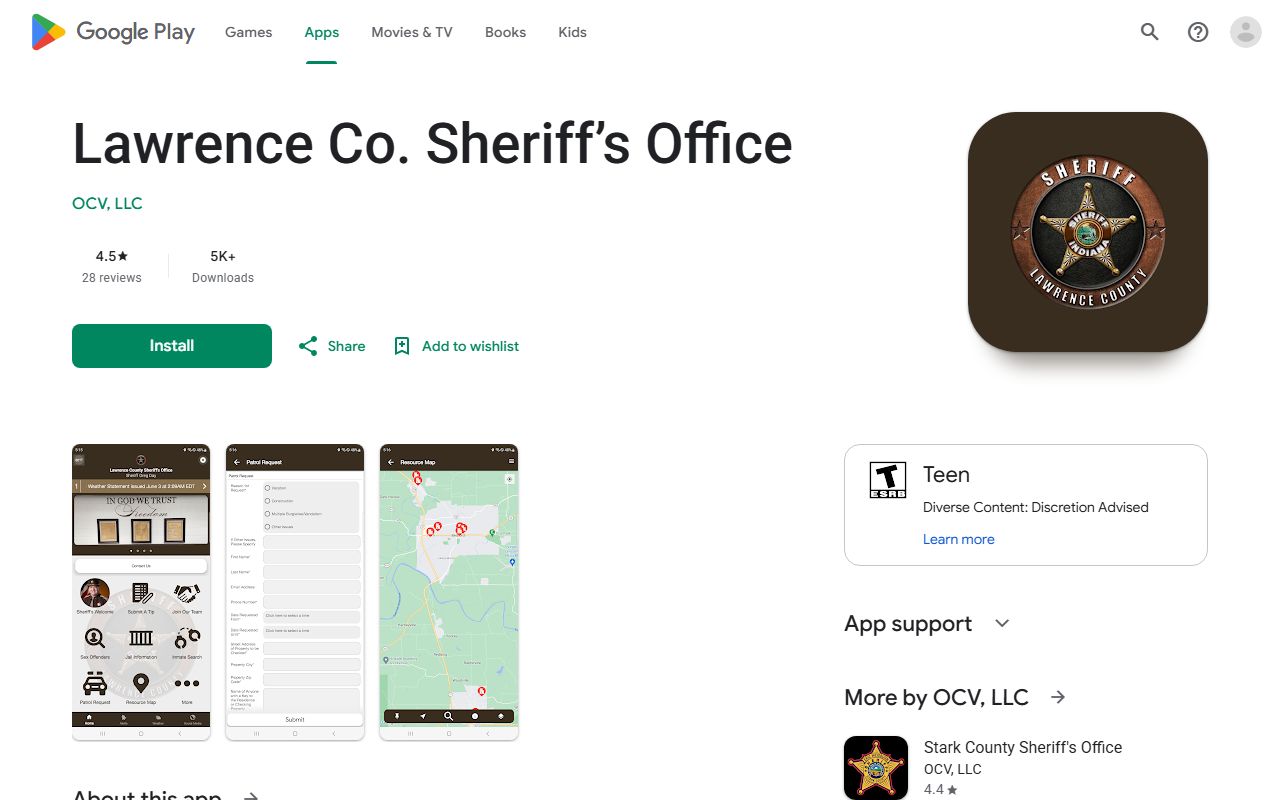Lawrence County Clerk records related sheriff app source