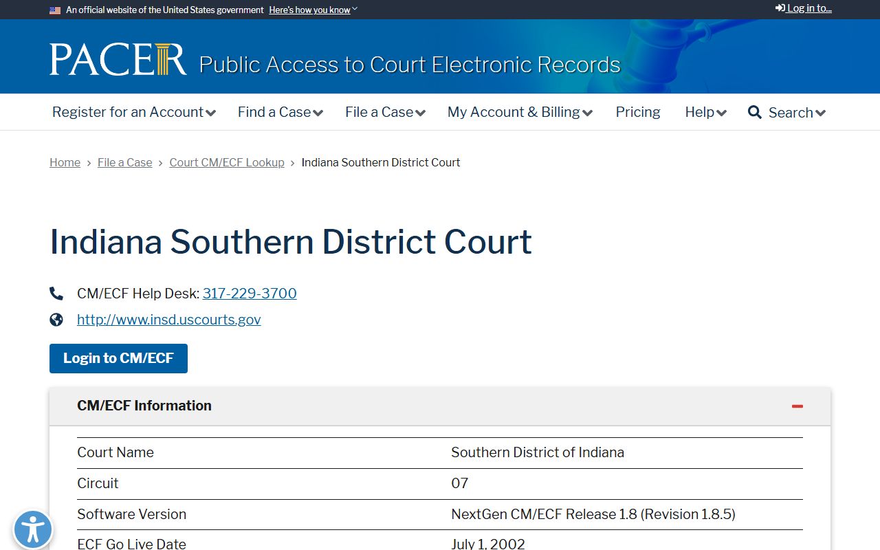 Lawrence County Clerk records federal PACER comparison