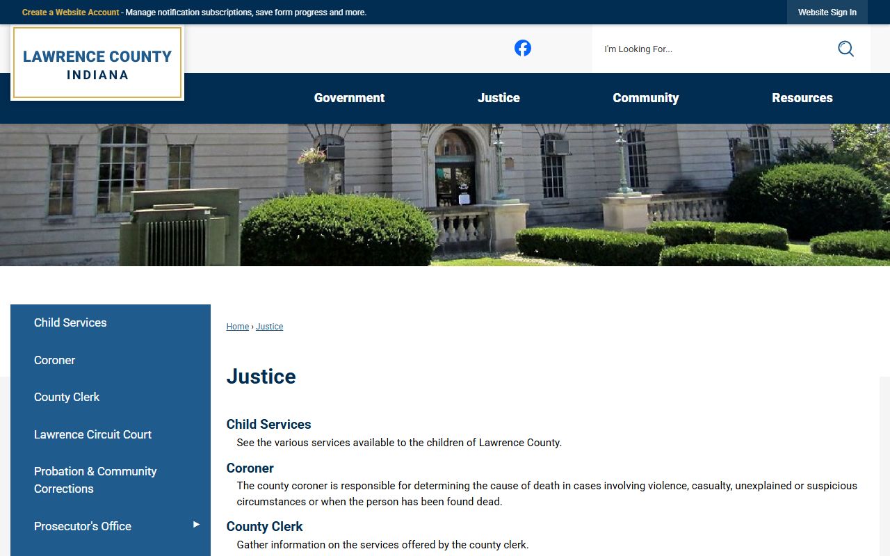 Lawrence County Circuit and Superior Courts justice directory