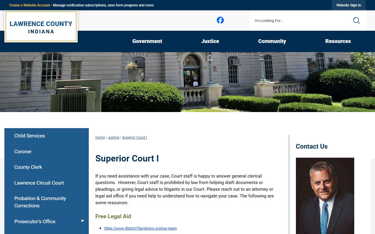 Lawrence County Circuit and Superior Courts Superior Court I source